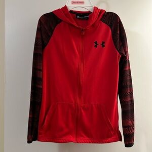 Boys Under Armour Zipper Hoodie Long sleeve shirt size YMD